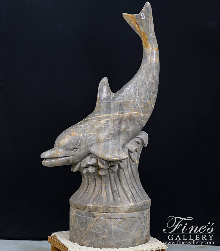 Search Result For Marble Fountains  - Marble Dolphin Fountain - MF-1605